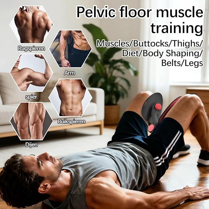 Pelvic Floor Exercise Devices, Inner Thigh Kegel Exerciser, Kegel Trainer for Postpartum Rehabilitation, Exerciser of Thigh at Home, Hip Under Desk Exercise Men Women with Band