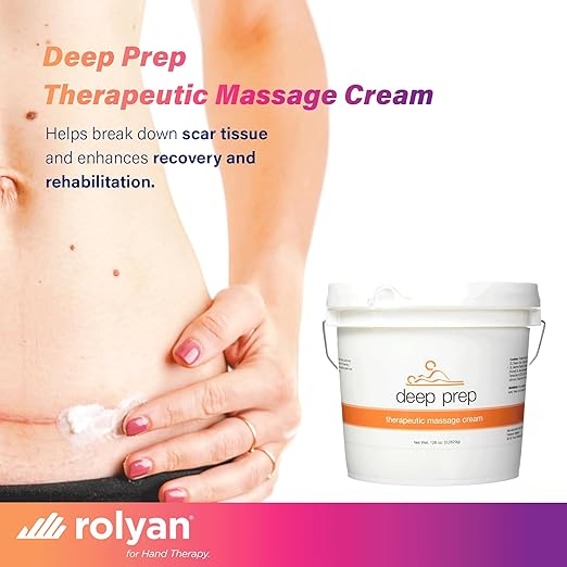 Sammons Preston Deep Prep Therapeutic Massage Cream, 1 Gallon, Non-Greasy Lotion for Massage Therapy, Professional-Grade Massage Cream with Essential Oils, Nut-Free Formula, Ideal for Deep Tissue Use
