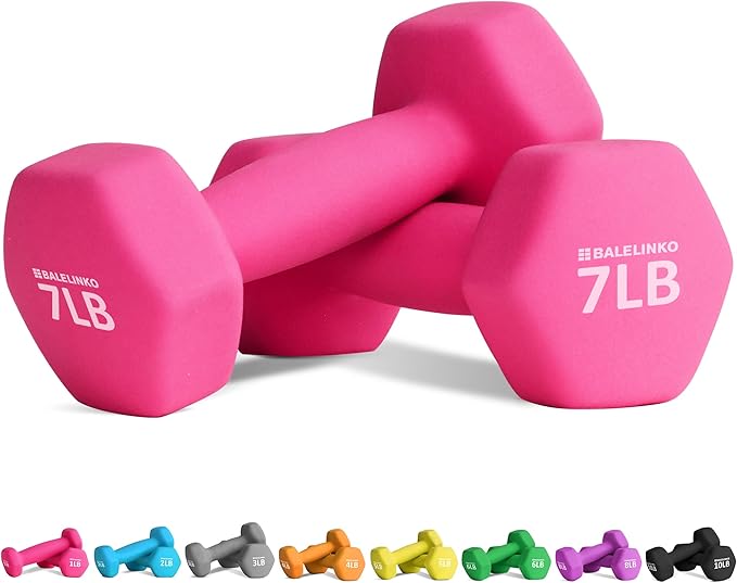 Balelinko Home Gym Equipment Workouts Strength Training Weight Loss Pilates Weights Yoga Sets Weights for Women, Men, Seniors and Youth