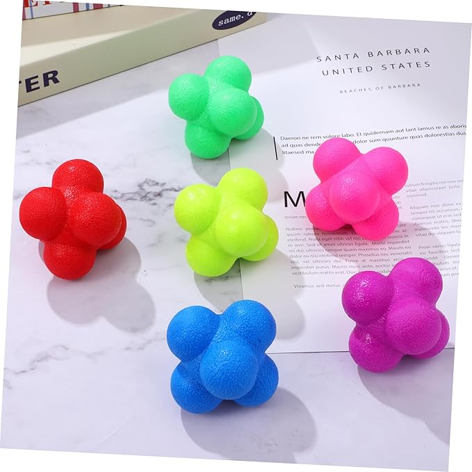 Yardwe 6pcs Colorful Reaction Balls Reflex Training Ball Goalkeeper Agility Sports Exercise