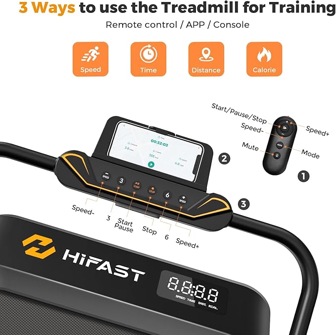 Walking Pad Treadmill, 3 in 1 Foldable Under Desk Treadmills for Home Office, Small Walking Pad with Incline Handle Bar, 300lbs Capacity 2.5HP Portable Running Machine with APP Remote Control