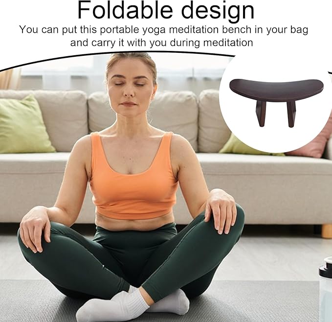 Meditation Bench | Efficient Kneeling Stool: Comfortable Versatile Wooden Seat for Mindfulness Practices Sitting Spiritual Meetings at Home Worship Arrodill Church
