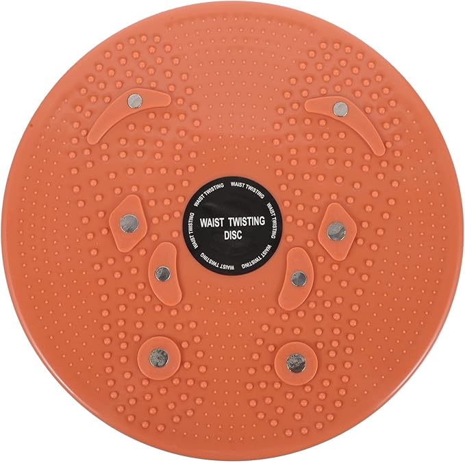 Toyvian Rotating Waist Trainer Machine Twisting Board Fitness Twisting Disc with Waist Massage Function Orange Color Exercise for Core Strengthening and Body Sculpting
