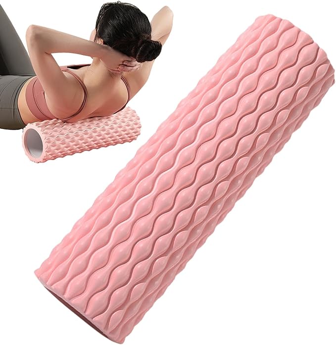 Sports Foam Roller -15inch Tissue Massager, Yoga Muscle Roller | Deep Tissue Massage Fitness Foam Rollers, Foam Muscle Water Drop Roller, Column Indoor Home Muscle Relaxation Foam Roller Fitness Yoga