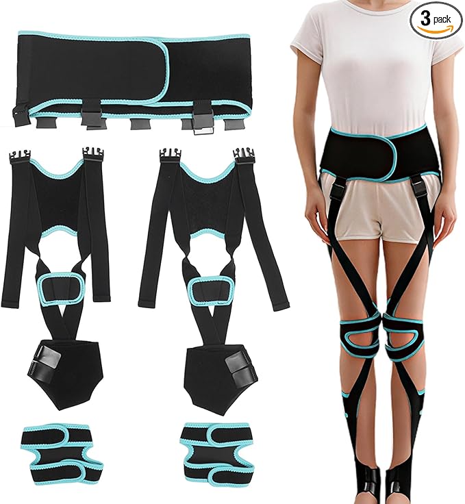 Leg Corrector Strap, High Elasticity O X Type Leg Correction Bandage Legs Posture Corrector Brace Foot Correction Belt for Adults(M(51.2-59.1in))