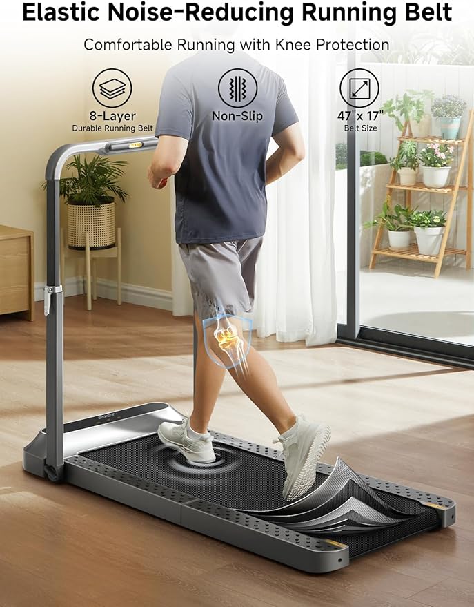 WALKINGPAD Folding Treadmill, 2 in 1 Walking Pad Under Desk Treadmill for Home and Office, Compact Foldable Design with App Control and LED Display