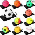 Skylety Wrist Return Ball Wrist Band Ball on a String 2.48 Inch Rubber Rebound Sport Bouncy Basketball Baseball Soccer Wristband Toy for Exercise and Children or Adult Exercise for Fun