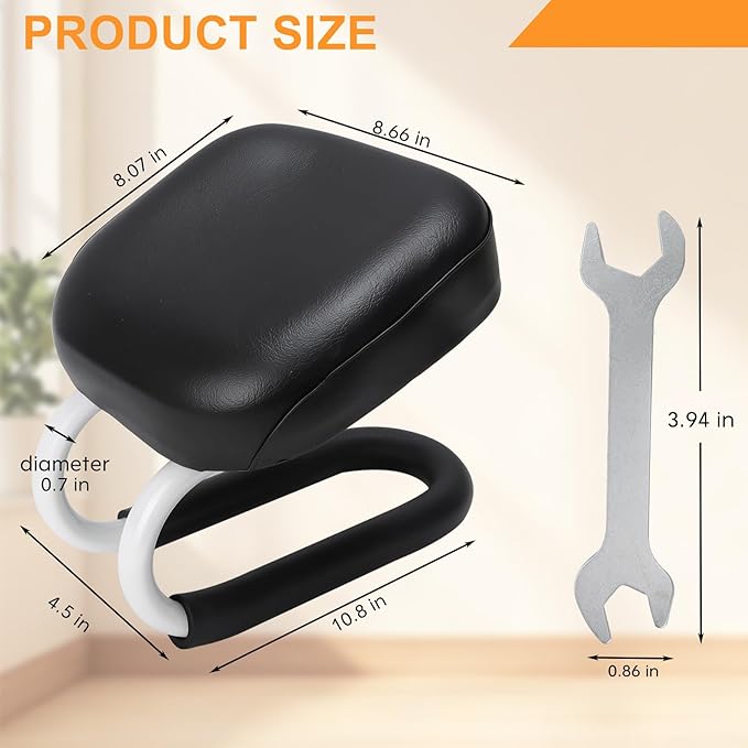 Black Meditation Bench, Meditation Chair, Kneeling Meditation Stool, Seiza Chair, Prayer Bench with Cushion for Home Studio Portable Non-Slip Yoga Stool.