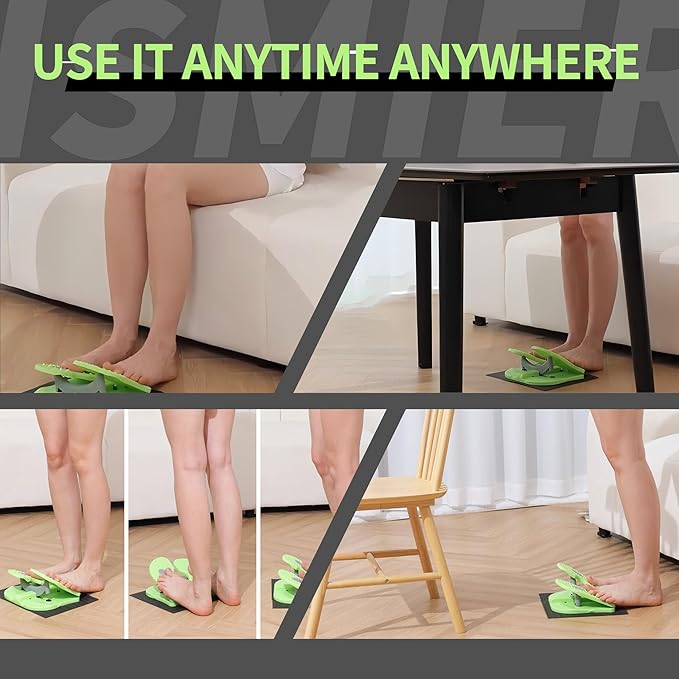 Foldable Leg Exerciser: Portable Foot Pedal Exerciser for Seniors Under Desk Foot Pedal Exerciser Stepper Exercise for Leg Muscles Relieves Varicose Veins Physical Therapy Aid