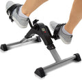 Vive Folding Pedal Exerciser - Under Desk Exercise Bike for Seniors, Elderly - Sit Down Stationary Peddler Equipment for Arm, Leg, Hand, Foot - Mini Floor Bicycle with LCD Display, Adjustable Tension