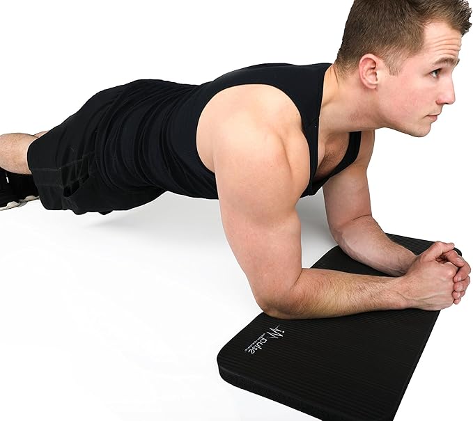Impulse Yoga Knee Pads Cushion, Thick 1" (25mm) Workout Mat Provides Cushion for Kneeling & Elbows, Non-Slip & Portable Exercise Kneeling Pad for Yoga, Elbow, Wrist Pain, Planks, Pushups & Floor Exercises
