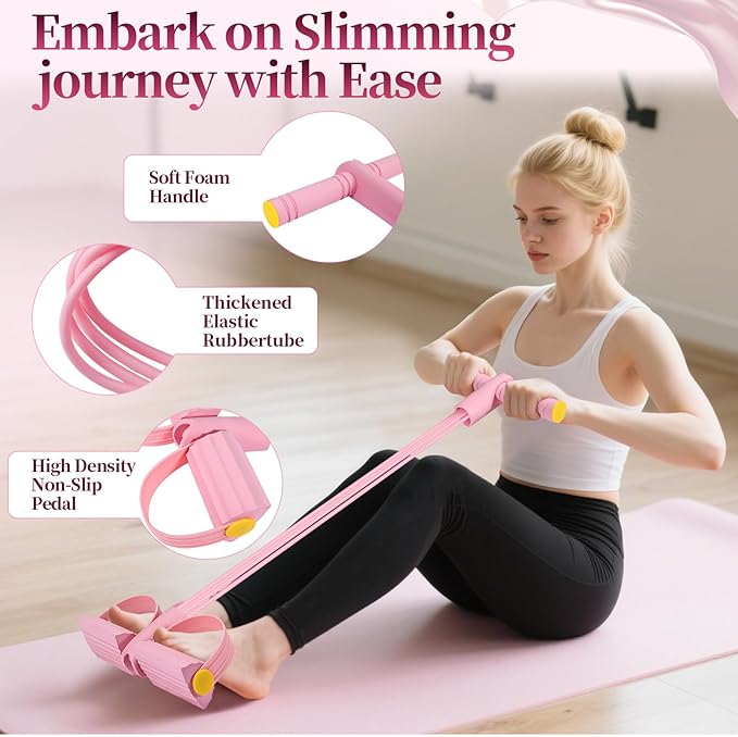 Pilates Essentials Kit for Women 15 Pcs Pilates Equipment for Home Workouts with Yoga Circle Ball Ring, 5 Resistance Bands,Pedal Puller Resistance Band,Anti Slip Socks for Starter Set