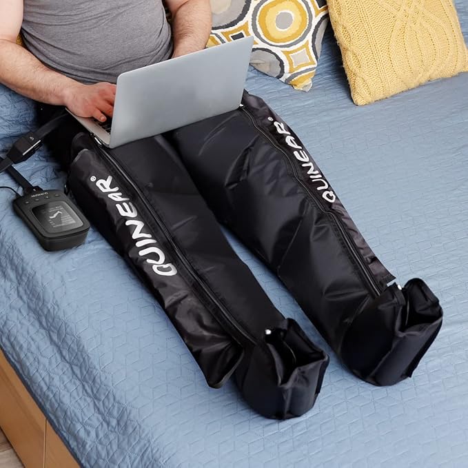 QUINEAR Air Compression Recovery System, Professional Sequential Device for Massage Therapy, Foot and Leg Recovery Boots to Improve Circulation for Athletes, FSA-HSA Eligible (Large)