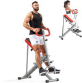 SogesHome Squat Machines Rowing Machine for Home, Foldable & Full Body Exercise Workout Equipment with Adjustable Resistance Bands for Women, Row and Ride Squat Machine for Glutes and Abs, 330 LBS