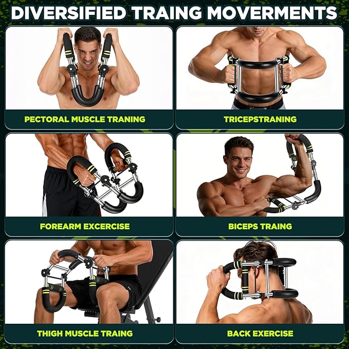 Twister Arm Trainer, 9-Level Adjustable/Non-Adjustable (20-270/20-160Lbs), Non-Foldable/Foldable, with Adjustment Tool & Mechanical Counting Grip, Home Gym Exerciser for Men Women