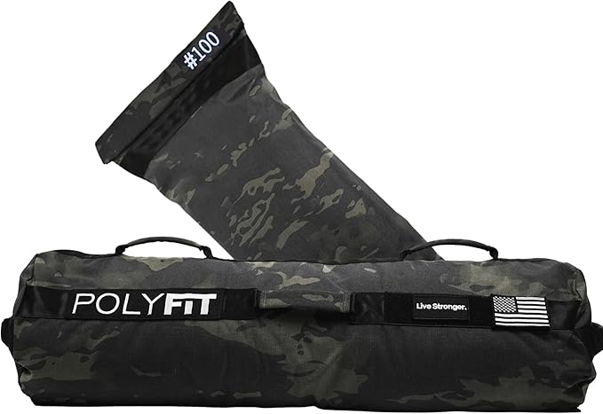 Polyfit Sandbag Pro - Workout Sandbag with Triple Closure Filler Bag and Reinforced Nylon Webbing - Sand Not Included - Multiple Colors & Sizes