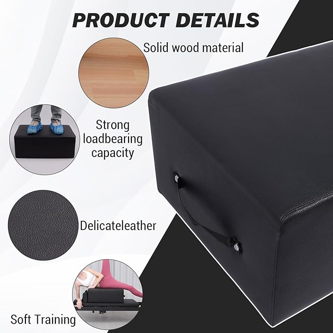 Professional Pilates Reformer Sitting Box,Reformer Box for Home & Studio Use, Portable Pilates Reformer Accessory for Step Training, Seated Workouts & Core Strengthening