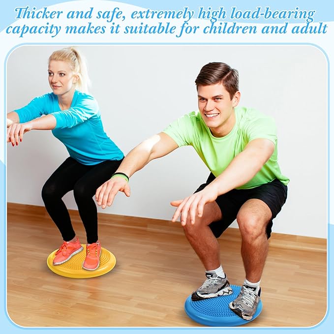 Libima 8 Pcs Wiggle Seat for Sensory Kids Flexible Wobble Cushion Non Slip Balance Disc for Adults Core Strength Physical Exercise Improve Posture School Home Office