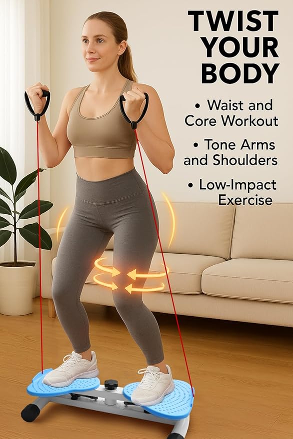 Waist Twister Machine Exercise, Adjustable Waist Twistting Fitness Tool with 300 lbs Weight Capacity, Abs Workout Equipment for Slim Waist and Core Ab Exercise