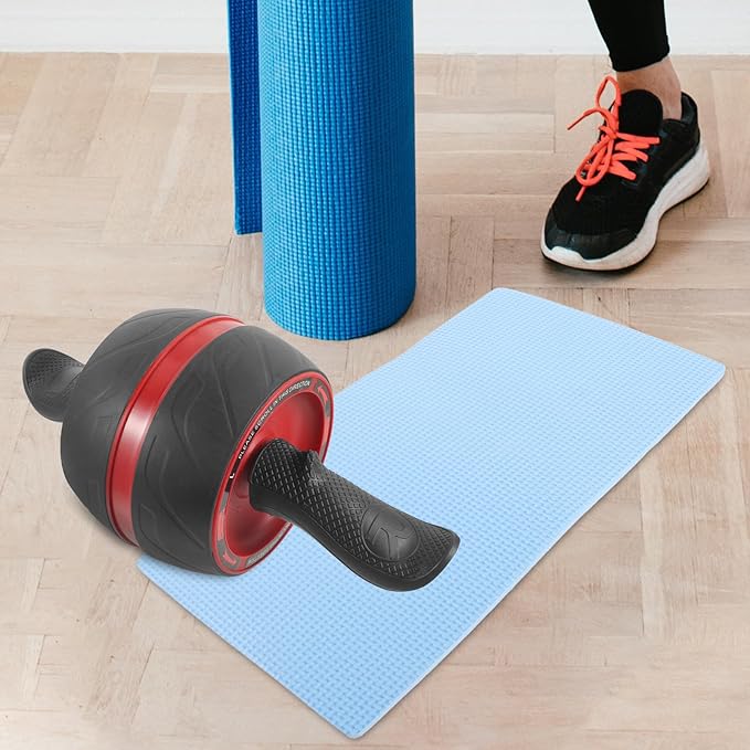 GLEAVI Ab Roller Wheel with Automatic Return Exercise Roller Wheel Core Training Equipment for Home Abdominal Trainer Men Women with Extra Knee Mat