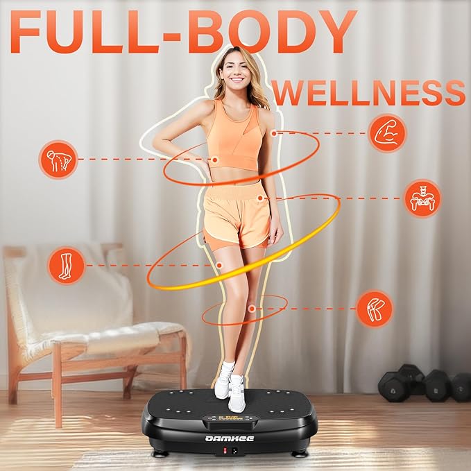 Vibration Plate Exercise Machine for Lymphatic Drainage and Weight Loss - Full Body Workout Equipment for Home Gym