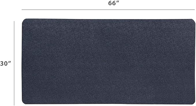MotionTex Exercise Equipment Mat for Under Treadmill, Rowing Machine, Elliptical Machine, Fitness Equipment, Home Gym Floor Protection, 30" x 66", Black