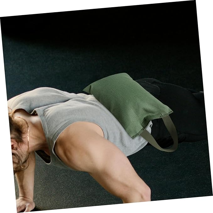 Happyyami 2kg Fillable Sandbags with Handle for Yoga and Fitness Empty Weight Training Bags for Dance and Exercise Canvas Construction