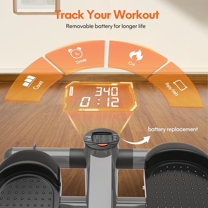 Steppers for Exercise at Home, Mini Stpper with Resistance Bands, 331lbs Load Capacity Stair Stepper for Home, Portable Great Workout Exercise Equipment Stepper for Home Gym Office Travel