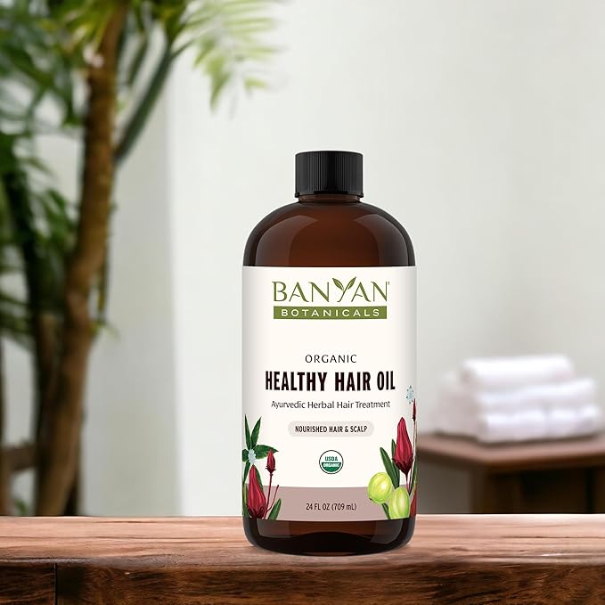 Banyan Botanicals Brahmi Oil with Sesame – Organic Ayurvedic Massage Oil with Gotu Kola and Bacopa ­­– Calming Massage Oil for Focus & Relaxation – 24 oz – Non GMO Sustainably Sourced Abhyanga Oil