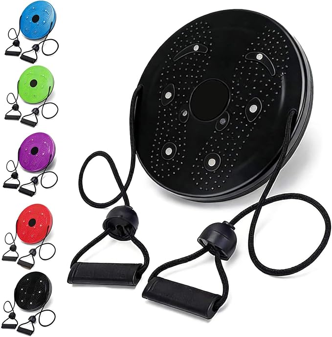 2026 Upgraded Waist Twister Machine with Arm Bands & Soothing Foot Massage – Home Machine Featuring Flex Disc for Core | Portable Waist Sculptor Board & Twist Exercise Platform for Body Toning