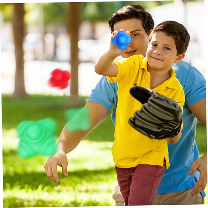 BESPORTBLE Agility Training Balls 6 Pcs Reaction Balls Unique Hexagonal Shape for Hand Eye Coordination Speed Training Equipment