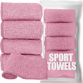 Microfiber Quick Dry Gym Towel, Silver ION Odor-Free Absorbent Fiber, Fast Drying, Men & Women Workout Gear for Body Sweat, Working Out, Towels (Pink, 5Pack - 16 * 27Inch)