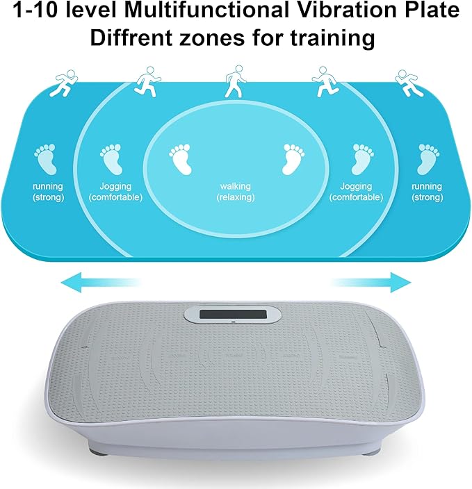 Beaunicorn Vibration Plate, Exercise Equipment Full Body,10-Frequency Weight Los& Vibration Plate for Lymphatic Drainage Machine for Unisex