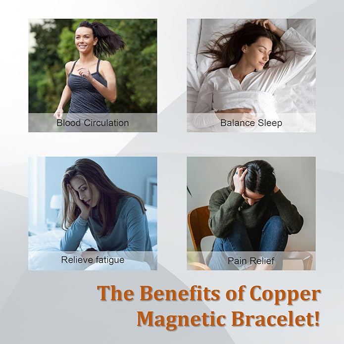 2PCS Magnetic Copper Rings for Women, Elegant Lymphatic Jewelry Gifts for Women, Adjustable Copper Ring(Silver)
