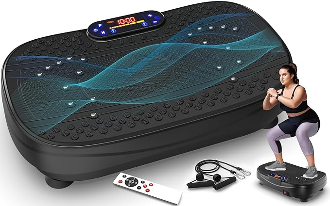 ZeHuoGe Vibration Plate Exercise Machine,Fitness Platform Exercise Machine,Full Body Shaker Workout Vibrate Stand, Shake Board Sport for Weight Loss Fat Burner for Women Men