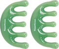 Scalp Massage Tool Head Massager. Resin Massage Comb Gua Sha Fascial Tools for Scalp Care Hair Growth Stress Relax Headaches Meridian Acupoint Treatment Trigger Point Therapy. (Green)