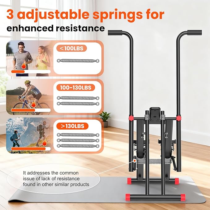 RELIFE REBUILD YOUR LIFE Stair Stepper for Home Exercise,New Version Stair Climber with Adjustable Resistance, Vertical Climber Cardio Exercise Machine for Full Body Workout, Extended Step Range
