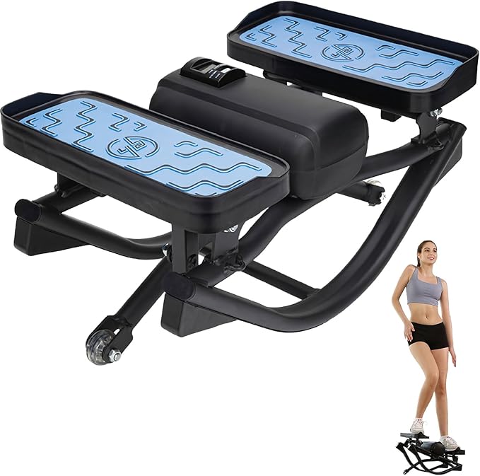 Rock Stepper, Portable Rock Stepper Side -to- Side , Compact Low-Impact Lateral Rocking Machine for Knees and Joints, Step Rocker for Legs Glutes Abs, Home Use Step Fitness Machines