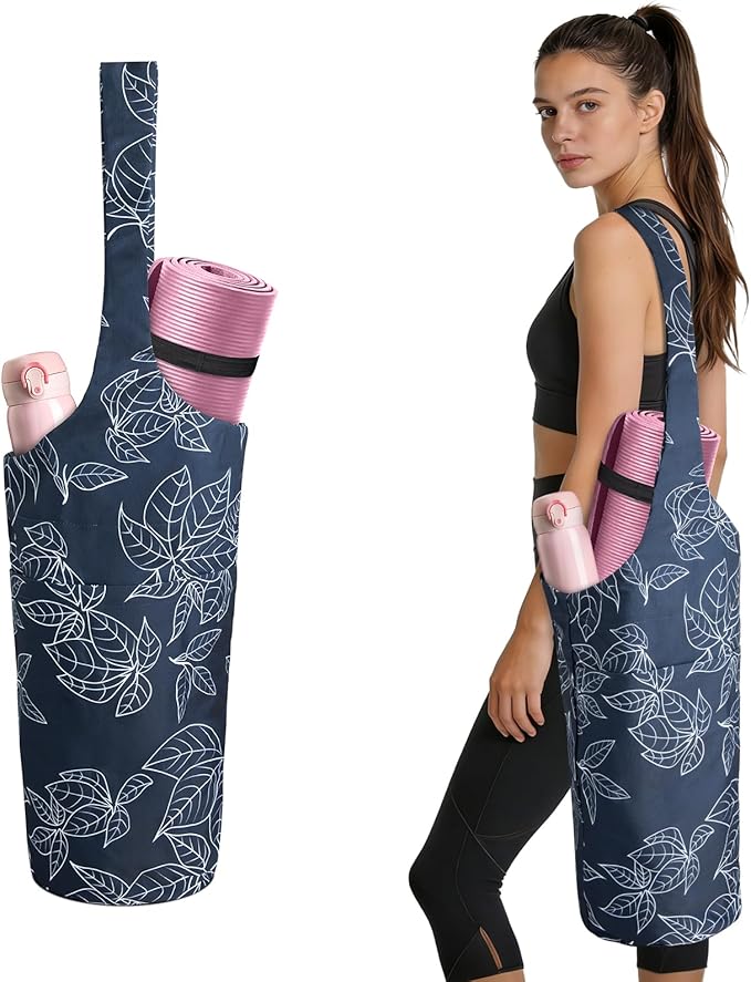 IwIeIaIrI Yoga Mat Bag for Women with Large Size Pocket and Zipper Pocket,Yoga Gifts Accessories with Adjustable Shoulder Strap- Fits Most Workout Stuff