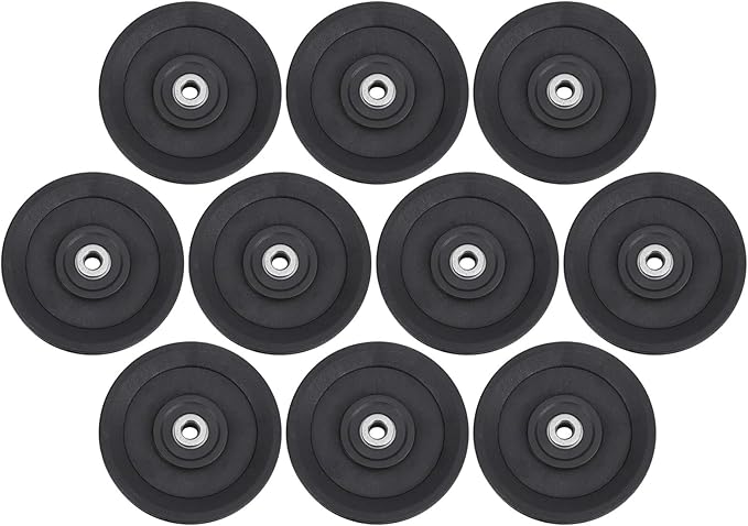 10pcs 115mm Nylon Fitness Bearing Pulley, Gym Pulley Accessory, High Strength Training Equipment with Iron Core, Durable Home Gym Attachments for Strength Training and Garage Door
