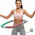 Weighted Soft Spring Fitness Hoop for Adults – 3.3lb Foldable Exercise Hoop, Waist-Friendly Design, Portable Slimming Exercise Equipment for Home and Travel