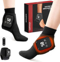 Foot Renew Massager for Neuropathy, 3-in-1 Cordless & Portable Foot and Ankle Massager for Heel, Arch & Ankle Relief, 3-Level Vibration & Heat, Ideal Gift, Includes Extension Strap (Black)