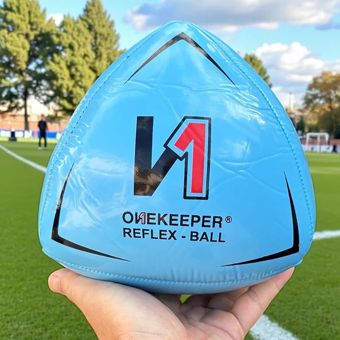 ONEKEEPER Soccer Reflex & Reaction Ball - White, Orange, Blue, Pink, and Fluo Yellow, Agility and Coordination Training for Kids and Juniors (Pump Not Included)