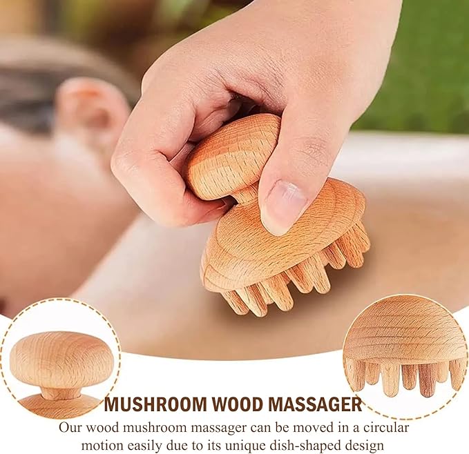 6-in-1 Wood Therapy Massage Tools – Lymphatic Drainage Massager Maderoterapia Kit Wooden Massager Body Sculpting Tools for Muscle Pain Relief - Wood Therapy Tools for Body Contouring and Shaping