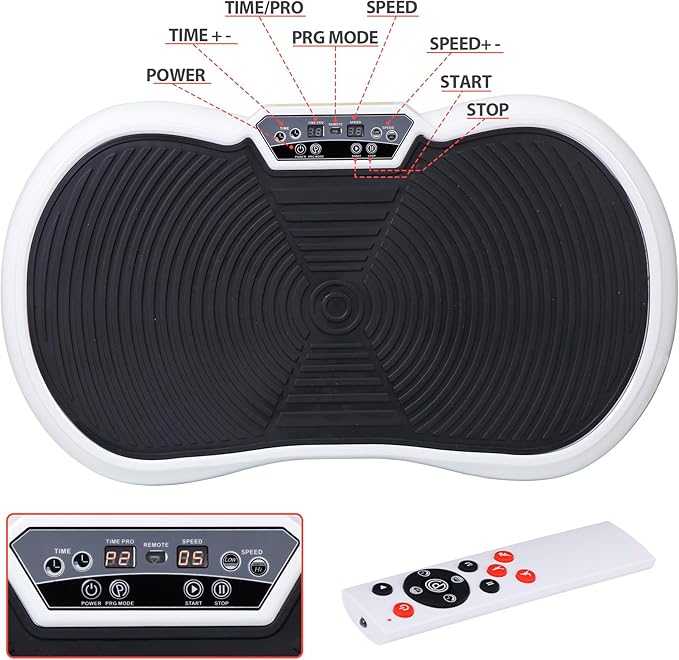 LEMY Vibration Plate Exercise Machine, Full Body Shaker with Bluetooth and Remote Control, Vibrating Plate Machine for Fitness, Training