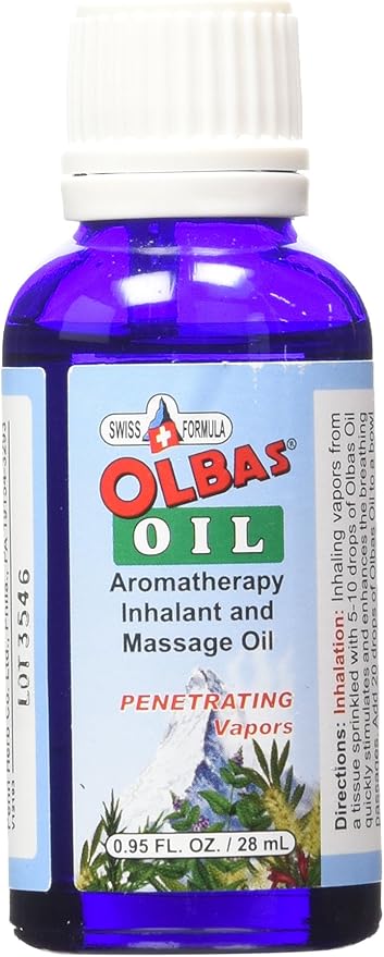 Olbas Oil Aromatherapy Inhalant and Aromatic Massage Oil, 0.95 Fl Oz