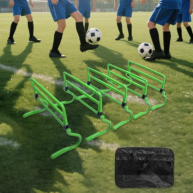 5Pcs Agility Training Hurdles Agility Speed Training Equipment Adjustable Height for Soccer Outdoor Sports Foot Exercise