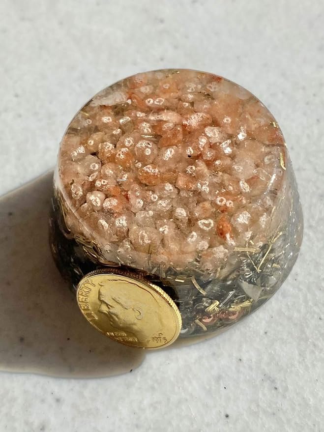 Himalayan Sea Salt Orgone Generator Energy Accumulator 528Hz/7.83Hz/Advance Harmonics Many Beautiful Ingredients and Colors! (Himalayan Sea Salt)