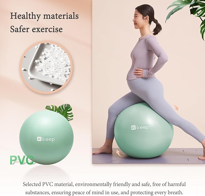 KEEP Exercise Ball Anti-Burst - Thickened Yoga Ball Pilates Ball for Physical Therapy, Fitness Ball for Workout, Core Strength and Physical Therapy