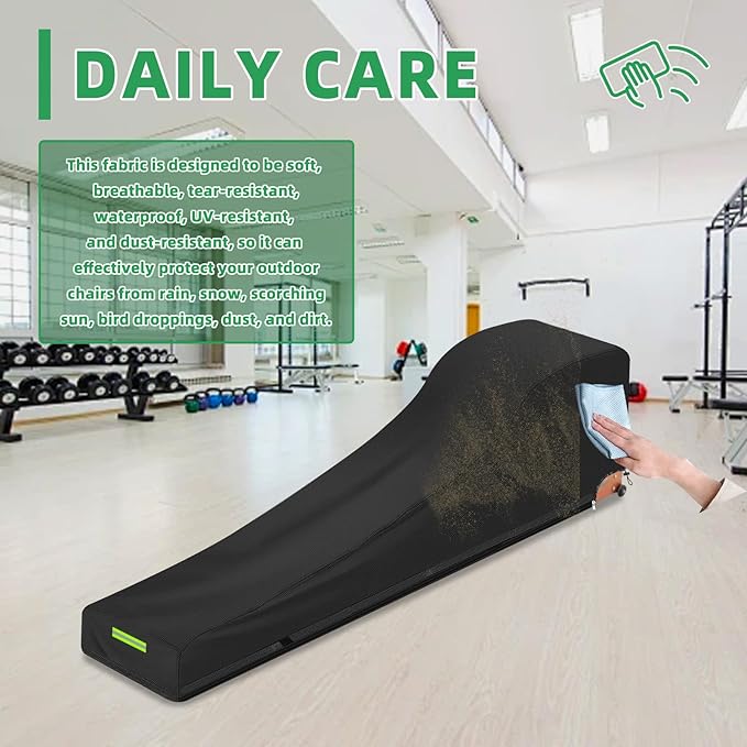 Rowing Machine Cover Fits Concept2 Rower, Fitness Equipment Accessory, 600D Heavy-Duty Waterproof & Fade-Resistant with 50+ UPF UV Shield and WindLock Elastic Hem, Black
